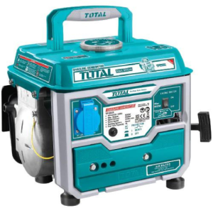 Generador portátil 800W Total, ideal para construcción, camping y áreas sin electricidad, con motor de gasolina de 2.0 HP y panel de control fácil de usa