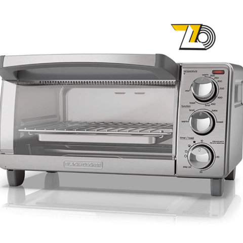 Imagen del Horno Tostador Eléctrico Black & Decker TO1760SSLA, destacando su diseño compacto y multifunciona