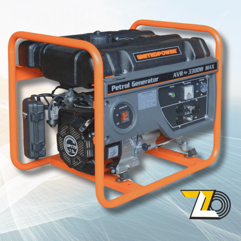 Planta Eléctrica 3300W UNITED P modelo T24-750B-531A2 con motor UP170 y 10 horas de funcionamiento continuo.