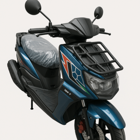 Moto a Gasolina Flamingo 180T color rojo con diseño deportivo y detalles modernos