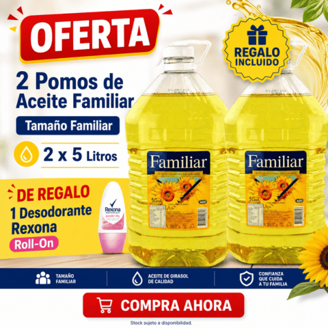 Increíble Oferta: Aceite Familiar 2x5L + Rexona de Regalo
